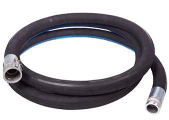 4" x 20' Rubber Suction Hose w/ Cam and Groove Aluminum Fittings